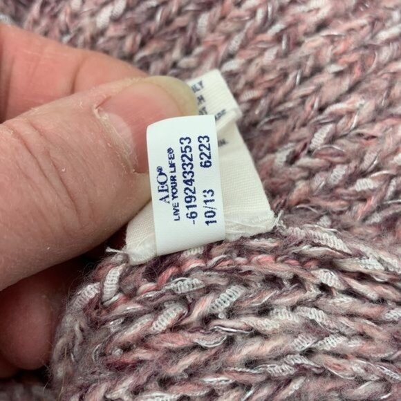 Americans Eagle outfitters Womans XS Knit Sweater Pink Cream Mauve - Picture 5 of 5